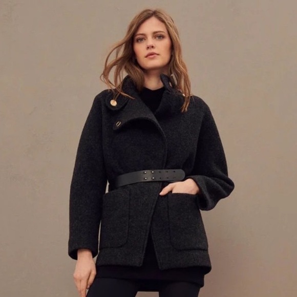 New ba&sh wool Calvi coat. Anthracite. Size European 0 (or 2 in US) - Picture 7 of 15